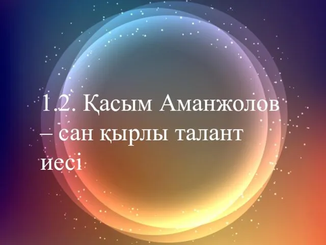 1.2. Қасым Аманжолов – сан қырлы талант иесі