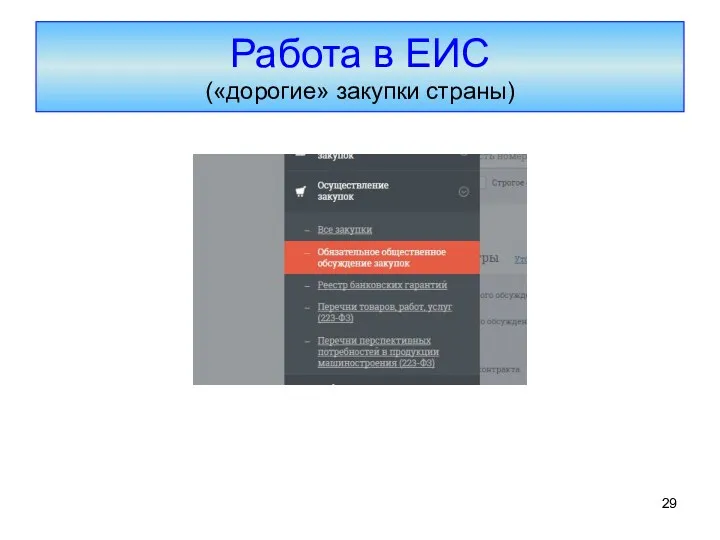 Работа в ЕИС («дорогие» закупки страны)