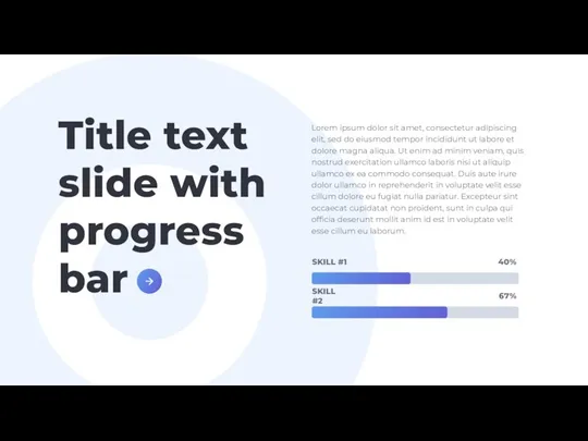 Title text slide with progress bar