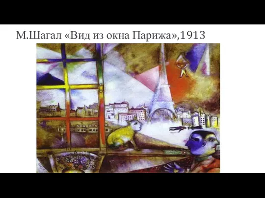 М.Шагал «Вид из окна Парижа»,1913