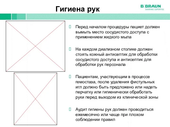 Гигиена рук Перед началом процедуры пациет должен вымыть место сосудистого