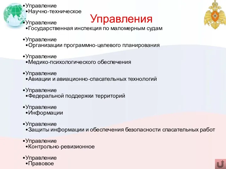 Управления Управление Научно-техническое Управление Государственная инспекция по маломерным судам Управление