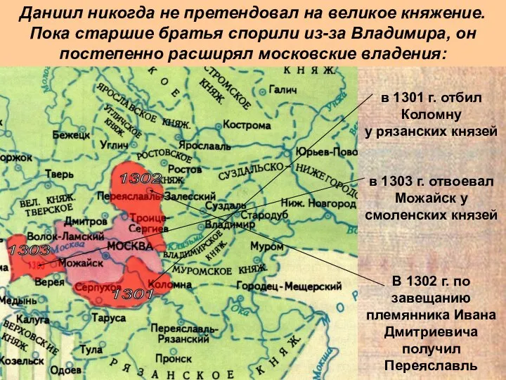 Даниил никогда не претендовал на великое княжение. Пока старшие братья