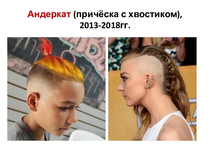 Андеркат (причёска с хвостиком), 2013-2018гг.