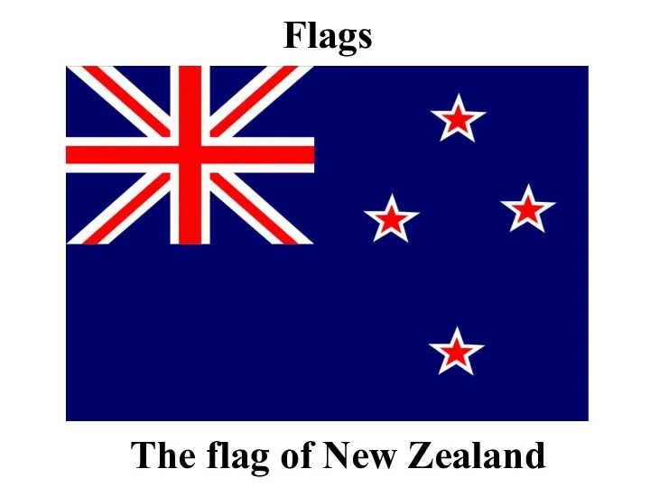 Flags The flag of New Zealand