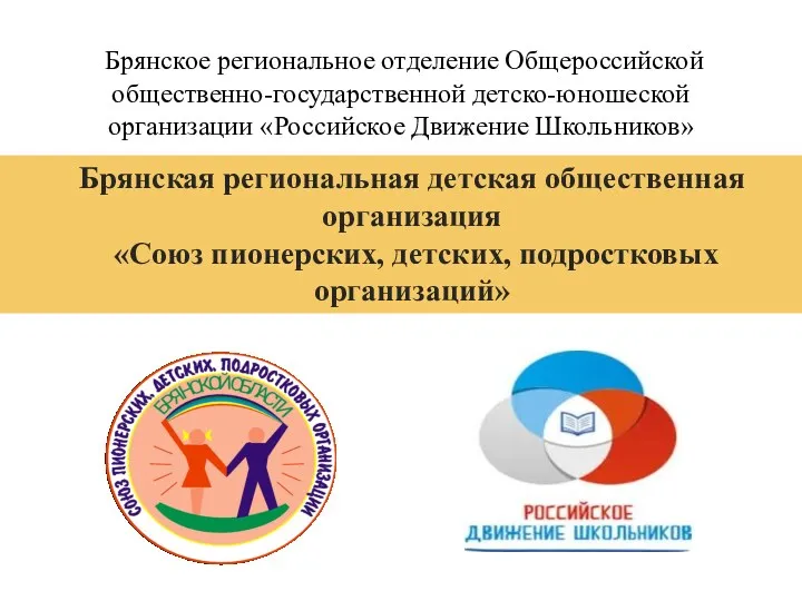 Брянское региональное отделение Общероссийской общественно-государственной детско-юношеской организации «Российское Движение Школьников»