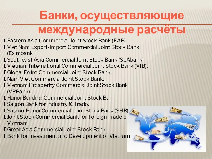 Eastern Asia Commercial Joint Stock Bank (EAB) Viet Nam Export-Import