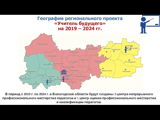География регионального проекта «Учитель будущего» на 2019 – 2024 гг.