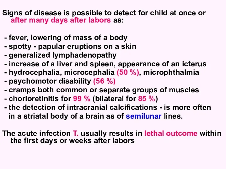 Signs of disease is possible to detect for child at