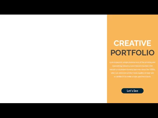 CREATIVE PORTFOLIO Lorem Ipsum is simply dummy text of the