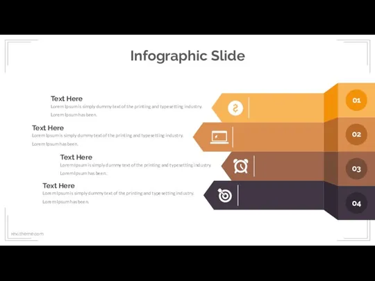 Infographic Slide 01 02 03 04 Text Here Lorem Ipsum