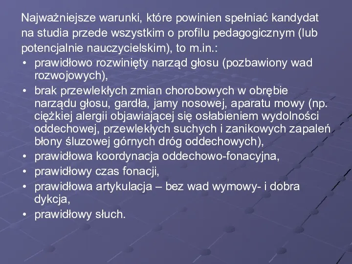 Najważniejsze warunki, które powinien spełniać kandydat na studia przede wszystkim