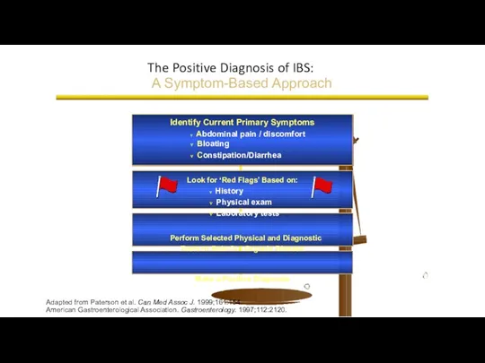 The Positive Diagnosis of IBS: A Symptom-Based Approach Adapted from Paterson et al.