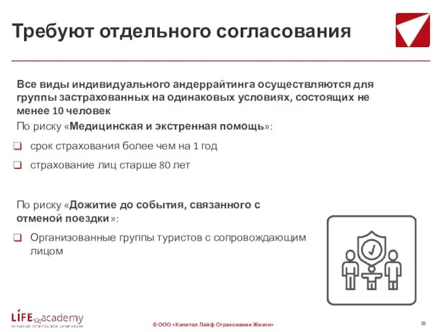 Требуют отдельного согласования По риску «Медицинская и экстренная помощь»: срок