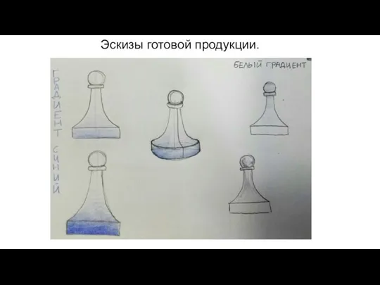 Эскизы готовой продукции.