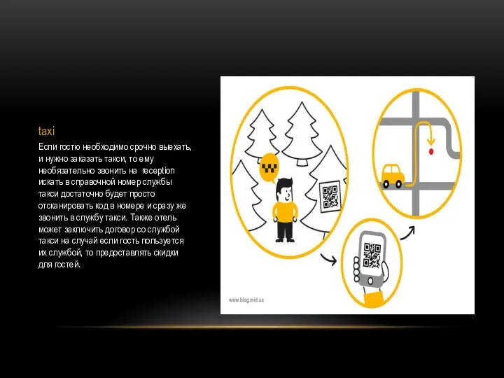 taxi Если гостю необходимо срочно выехать, и нужно заказать такси,