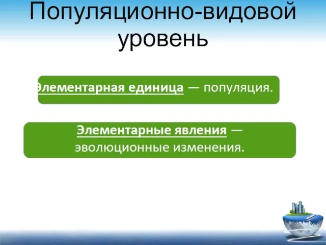 Популяционно-видовой уровень