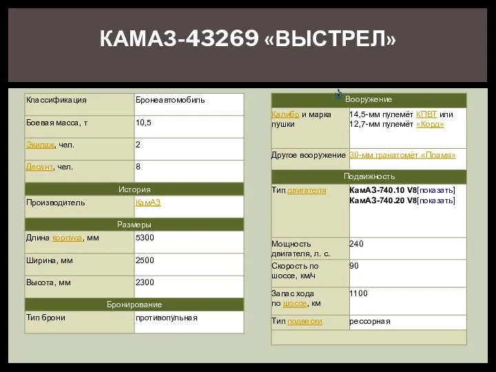 КАМАЗ-43269 «ВЫСТРЕЛ»