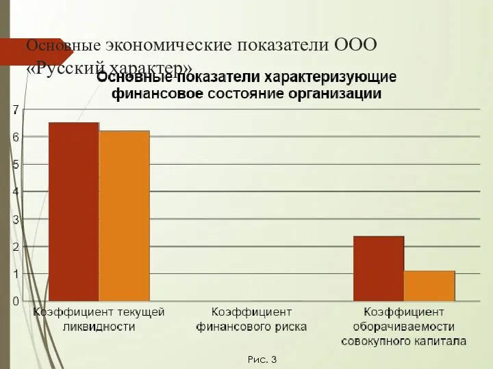 Основные экономические показатели ООО «Русский характер» Рис. 3