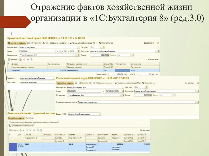 Отражение фактов хозяйственной жизни организации в «1С:Бухгалтерия 8» (ред.3.0)