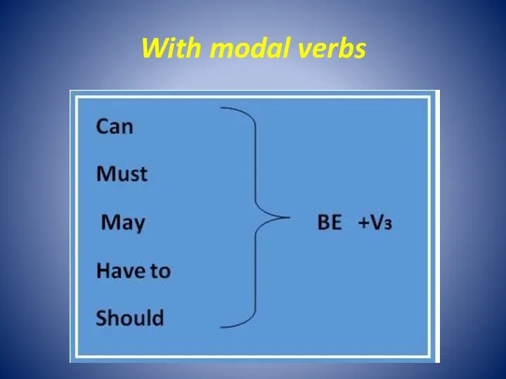 With modal verbs