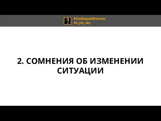 2. СОМНЕНИЯ ОБ ИЗМЕНЕНИИ СИТУАЦИИ