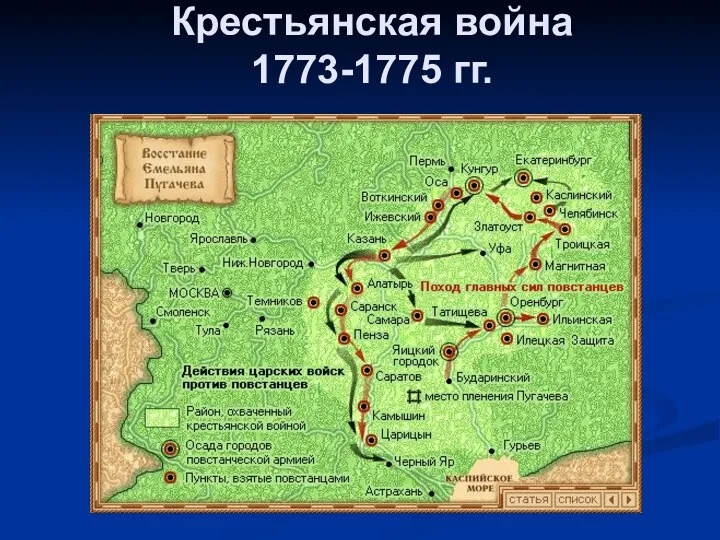 Крестьянская война 1773-1775 гг.