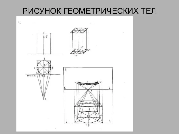 РИСУНОК ГЕОМЕТРИЧЕСКИХ ТЕЛ