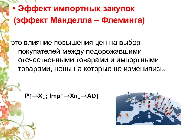 Эффект импортных закупок (эффект Манделла – Флеминга) это влияние повышения