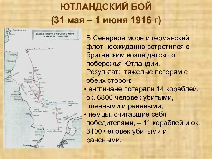 ЮТЛАНДСКИЙ БОЙ (31 мая – 1 июня 1916 г) В