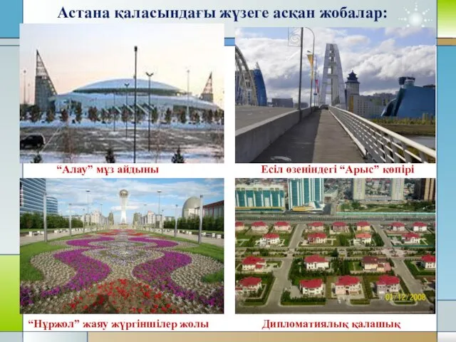 Астана қаласындағы жүзеге асқан жобалар: “Алау” мұз айдыны Есіл өзеніндегі