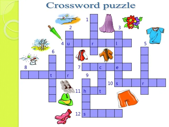 Crossword puzzle