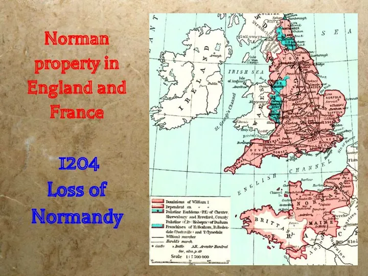 Norman property in England and France 1204 Loss of Normandy