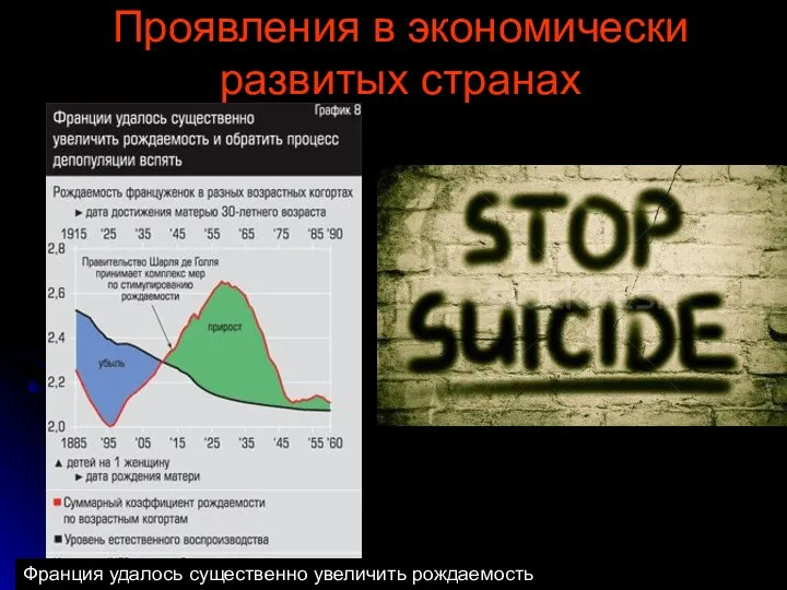 Проявления в экономически развитых странах Франция удалось существенно увеличить рождаемость