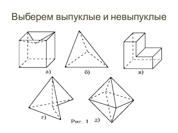 Выберем выпуклые и невыпуклые