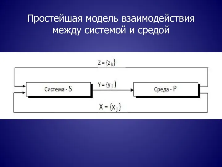 Простейшая модель взаимодействия между системой и средой