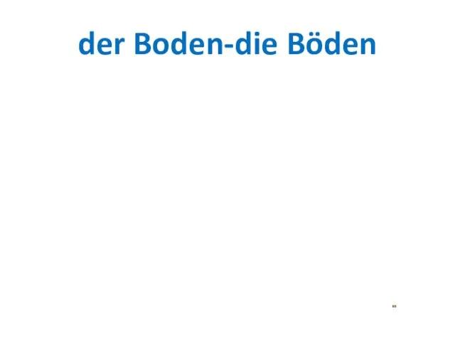 der Boden-die Böden