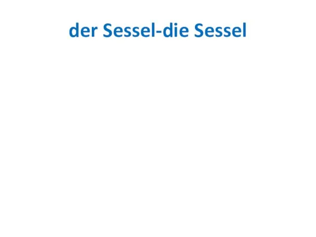 der Sessel-die Sessel