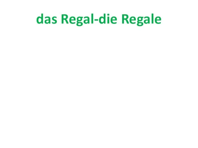 das Regal-die Regale