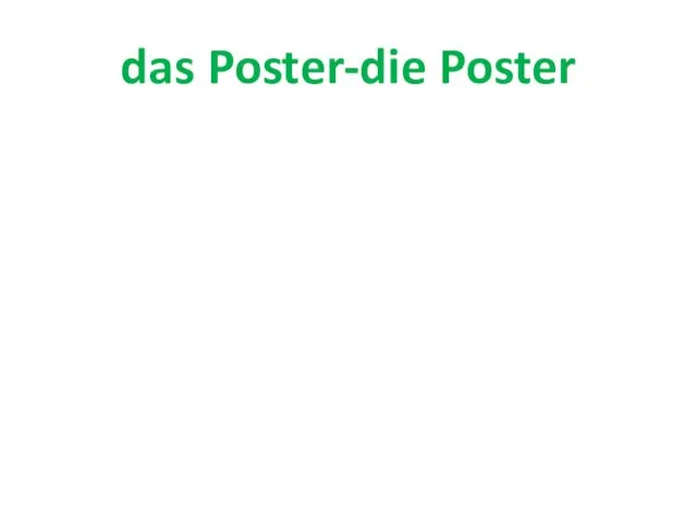 das Poster-die Poster