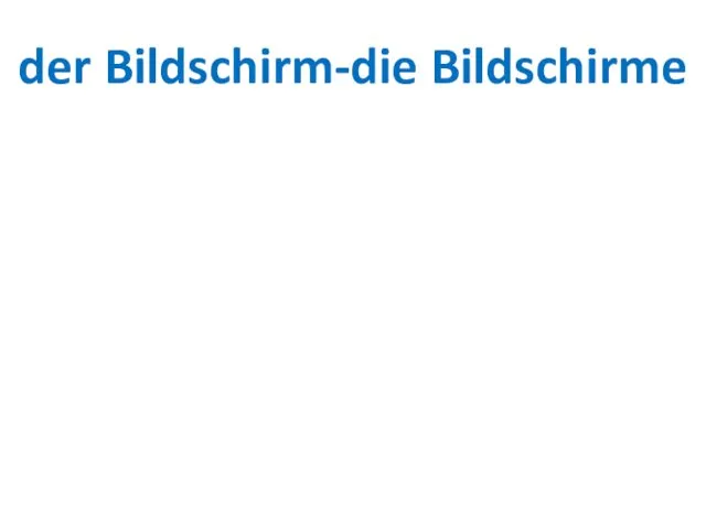 der Bildschirm-die Bildschirme