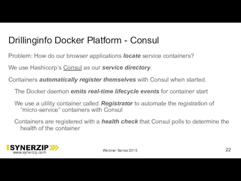 Drillinginfo Docker Platform - Consul Problem: How do our browser