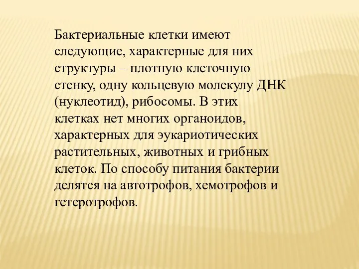 Бактериальные клетки имеют следующие, характерные для них структуры – плотную