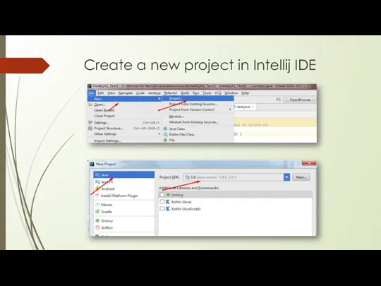 Create a new project in Intellij IDE