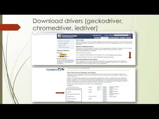 Download drivers (geckodriver, chromedriver, iedriver)