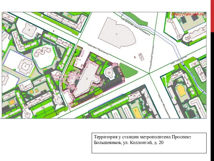 Территория у станции метрополитена Проспект Большевиков, ул. Коллонтай, д. 20