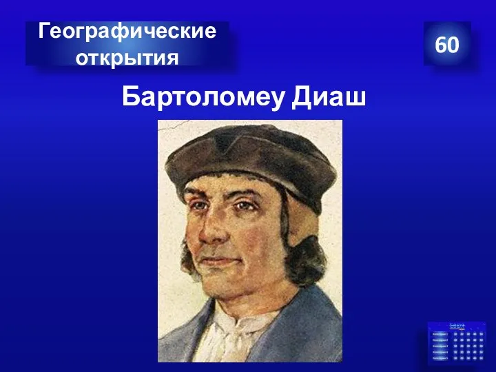 60 Географические открытия Бартоломеу Диаш