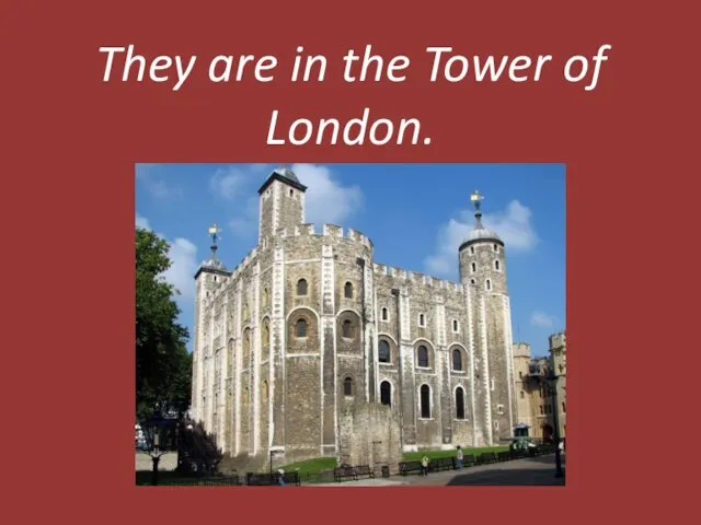 They are in the Tower of London.
