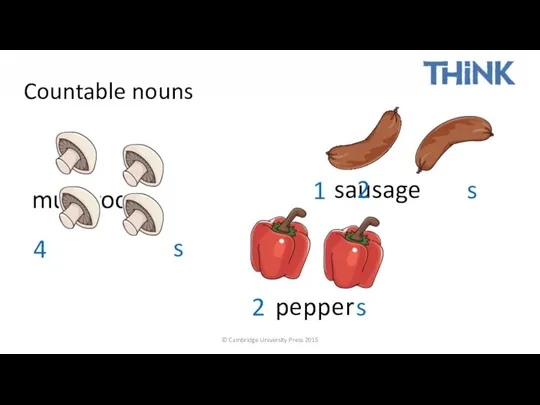 © Cambridge University Press 2015 mushroom s Countable nouns sausage