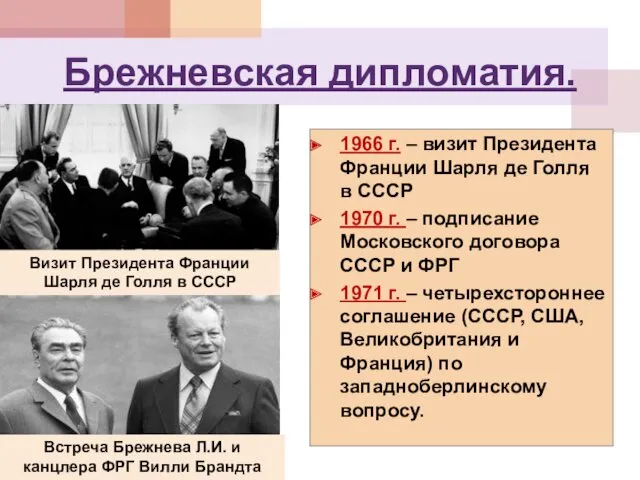 Брежневская дипломатия. 1966 г. – визит Президента Франции Шарля де Голля в СССР